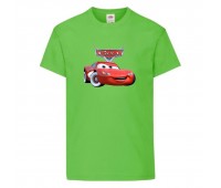 Футболка детская ТАЧКИ 009 (CARS) светлозеленая (CAR lgrn 009) 104 см