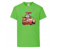 Футболка детская ТАЧКИ 0012 (CARS) светлозеленая (CAR lgrn 0012) 104 см