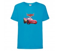 Футболка детская ТАЧКИ 001 (CARS) синяя (CAR blu 001) 98 см