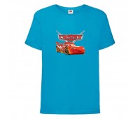 Футболка детская ТАЧКИ 002 (CARS) синяя (CAR blu 002) 98 см