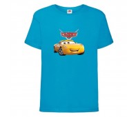 Футболка детская ТАЧКИ 004 (CARS) синяя (CAR blu 004) 98 см