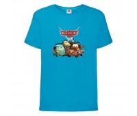 Футболка детская ТАЧКИ 005 (CARS) синяя (CAR blu 005) 98 см