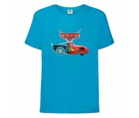 Футболка детская ТАЧКИ 006 (CARS) синяя (CAR blu 006) 98 см