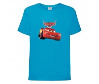 Футболка детская ТАЧКИ 007 (CARS) синяя (CAR blu 007) 98 см