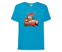 Футболка детская ТАЧКИ 0012 (CARS) синяя (CAR blu 0012) 98 см