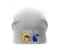 Шапка детская Амонг Ас серая (Among Us - 005) 54-56 см