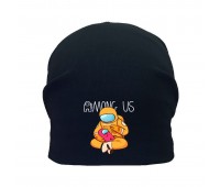 Шапка детская Амонг Ас черная (Among Us - 009) 50-52 см