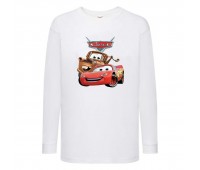Лонгслив реглан ТАЧКИ 0012 (CARS) белый (CRS wh 0012) 104 см