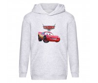 Худи детская ТАЧКИ 001 (CARS) серый (CRS gry 001) 116 см
