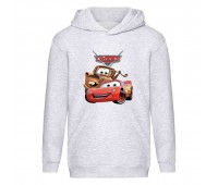 Худи детская ТАЧКИ 0012 (CARS) серый (CRS gry 0012) 116 см