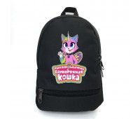 Рюкзак детский Радужно бабочково единорожная кошка Cappuccino Toys (Rainbow Butterfly Unicorn Kitty-005) черный