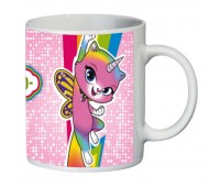 Кружка Радужно бабочково единорожная кошка SuperCup (чашка-SC-Rainbow Butterfly Unicorn Kitty-005)