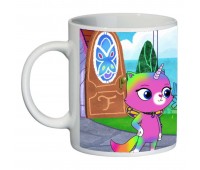 Кружка Радужно бабочково единорожная кошка SuperCup (чашка-SC-Rainbow Butterfly Unicorn Kitty-004)