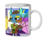 Кружка Радужно бабочково единорожная кошка SuperCup (чашка-SC-Rainbow Butterfly Unicorn Kitty-003)