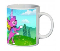 Кружка Радужно бабочково единорожная кошка SuperCup (чашка-SC-Rainbow Butterfly Unicorn Kitty-0012)