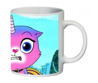 Кружка Радужно бабочково единорожная кошка SuperCup (чашка-SC-Rainbow Butterfly Unicorn Kitty-0010)