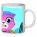 Кружка Радужно бабочково единорожная кошка SuperCup (чашка-SC-Rainbow Butterfly Unicorn Kitty-0010)