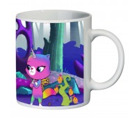 Кружка Радужно бабочково единорожная кошка SuperCup (чашка-SC-Rainbow Butterfly Unicorn Kitty-009)