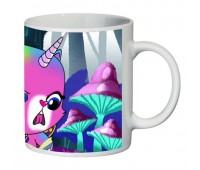Кружка Радужно бабочково единорожная кошка SuperCup (чашка-SC-Rainbow Butterfly Unicorn Kitty-008)