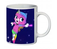 Кружка Радужно бабочково единорожная кошка SuperCup (чашка-SC-Rainbow Butterfly Unicorn Kitty-0019)