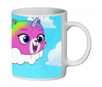 Кружка Радужно бабочково единорожная кошка SuperCup (чашка-SC-Rainbow Butterfly Unicorn Kitty-0017)