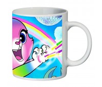 Кружка Радужно бабочково единорожная кошка SuperCup (чашка-SC-Rainbow Butterfly Unicorn Kitty-0014)