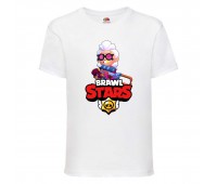 Футболка детская Brawl Stars Belle (Бравл Старс Бэлль) белая 104 см Футболка детская Brawl Stars Belle (Бравл Старс Бэлль) белая 104 см