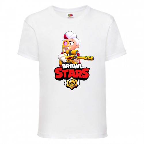 Футболка детская Brawl Stars Belle Gold (Бравл Старс Бэлль Золотая) белая 128 см Футболка детская Brawl Stars Belle Gold (Бравл Старс Бэлль Золотая) белая 128 см
