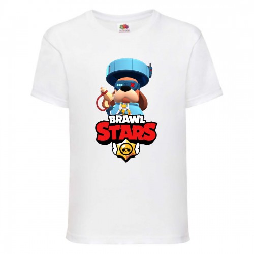 Футболка детская Brawl Stars Colonel Ruffs 70 lvl (Бравл Старс Генерал Гавс 70 ур) белая 140 см Футболка детская Brawl Stars Colonel Ruffs 70 lvl (Бравл Старс Генерал Гавс 70 ур) белая 140 см