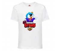 Футболка детская Brawl Stars Mr. P (Бравл Старс Мистер П) белая 104 см Футболка детская Brawl Stars Mr. P (Бравл Старс Мистер П) белая 104 см