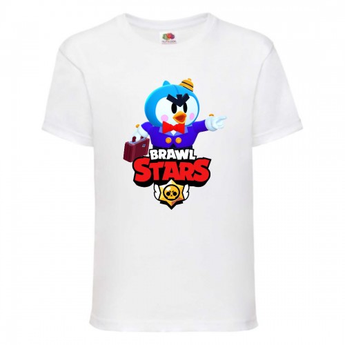 Футболка детская Brawl Stars Mr. P (Бравл Старс Мистер П) белая 116 см Футболка детская Brawl Stars Mr. P (Бравл Старс Мистер П) белая 116 см