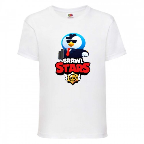 Футболка детская Brawl Stars Mr. P Agent (Бравл Старс Мистер П Агент) белая 116 см Футболка детская Brawl Stars Mr. P Agent (Бравл Старс Мистер П Агент) белая 116 см