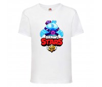 Футболка детская Brawl Stars Squeak (Бравл Старс Скуик) белая 104 см Футболка детская Brawl Stars Squeak (Бравл Старс Скуик) белая 104 см