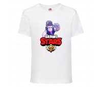 Футболка детская Brawl Stars Frank (Бравл Старс Фрэнк) белая 104 см Футболка детская Brawl Stars Frank (Бравл Старс Фрэнк) белая 104 см