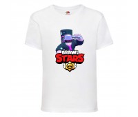 Футболка детская Brawl Stars DJ Frank (Бравл Старс Фрэнк Диджей) белая 104 см Футболка детская Brawl Stars DJ Frank (Бравл Старс Фрэнк Диджей) белая 104 см