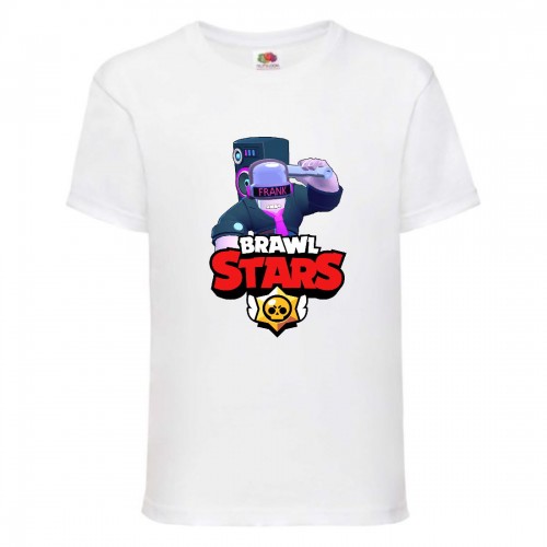 Футболка детская Brawl Stars DJ Frank (Бравл Старс Фрэнк Диджей) белая 128 см Футболка детская Brawl Stars DJ Frank (Бравл Старс Фрэнк Диджей) белая 128 см