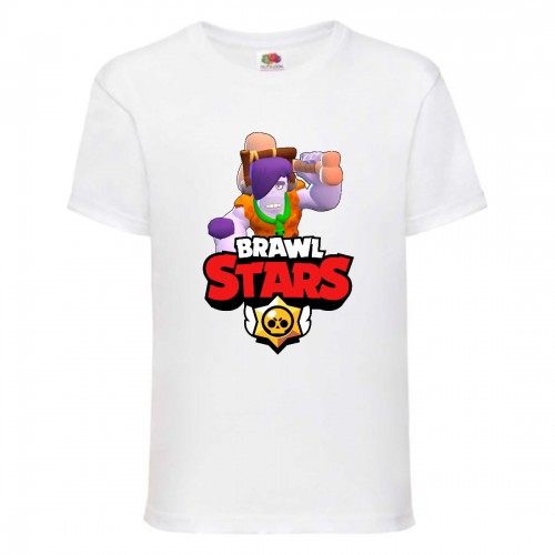 Футболка детская Brawl Stars Caveman Frank (Бравл Старс Фрэнк Пещерный) белая 128 см Футболка детская Brawl Stars Caveman Frank (Бравл Старс Фрэнк Пещерный) белая 128 см