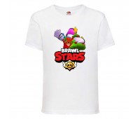 Футболка детская Brawl Stars Holiday Frank (Бравл Старс Фрэнк Праздничный) белая 104 см Футболка детская Brawl Stars Holiday Frank (Бравл Старс Фрэнк Праздничный) белая 104 см