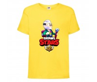 Футболка детская Brawl Stars Bayron (Бравл Старс Байрон) желтая 104 см Футболка детская Brawl Stars Bayron (Бравл Старс Байрон) желтая 104 см
