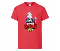 Футболка детская Brawl Stars Bayron (Бравл Старс Байрон) красная 104 см Футболка детская Brawl Stars Bayron (Бравл Старс Байрон) красная 104 см