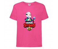Футболка детская Brawl Stars Bayron (Бравл Старс Байрон) малиновая 104 см Футболка детская Brawl Stars Bayron (Бравл Старс Байрон) малиновая 104 см