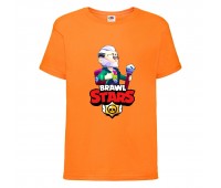Футболка детская Brawl Stars Bayron (Бравл Старс Байрон) оранжевая 104 см Футболка детская Brawl Stars Bayron (Бравл Старс Байрон) оранжевая 104 см