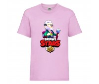 Футболка детская Brawl Stars Bayron (Бравл Старс Байрон) розовая 104 см Футболка детская Brawl Stars Bayron (Бравл Старс Байрон) розовая 104 см