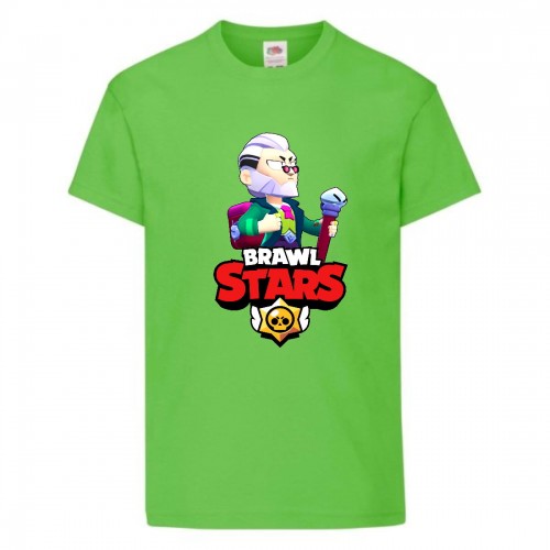 Футболка детская Brawl Stars Bayron (Бравл Старс Байрон) светлозеленая 152 см Футболка детская Brawl Stars Bayron (Бравл Старс Байрон) светлозеленая 152 см