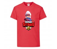 Футболка детская Brawl Stars Belle (Бравл Старс Бэлль) красная 104 см Футболка детская Brawl Stars Belle (Бравл Старс Бэлль) красная 104 см