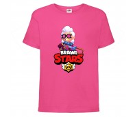 Футболка детская Brawl Stars Belle (Бравл Старс Бэлль) малиновая 104 см Футболка детская Brawl Stars Belle (Бравл Старс Бэлль) малиновая 104 см