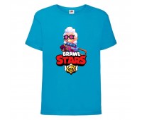 Футболка детская Brawl Stars Belle (Бравл Старс Бэлль) синяя 104 см Футболка детская Brawl Stars Belle (Бравл Старс Бэлль) синяя 104 см