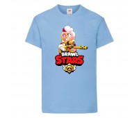 Футболка детская Brawl Stars Belle Gold (Бравл Старс Бэлль Золотая) голубая 104 см Футболка детская Brawl Stars Belle Gold (Бравл Старс Бэлль Золотая) голубая 104 см