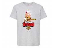 Футболка детская Brawl Stars Belle Gold (Бравл Старс Бэлль Золотая) серая 104 см Футболка детская Brawl Stars Belle Gold (Бравл Старс Бэлль Золотая) серая 104 см