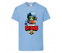 Футболка детская Brawl Stars Bibi Zombie (Бравл Старс Биби Зомби) голубая 104 см Футболка детская Brawl Stars Bibi Zombie (Бравл Старс Биби Зомби) голубая 104 см